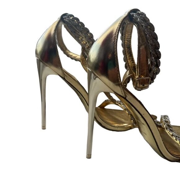 REVOLVE JESSICA RICH GOLD EMBELLISHED LUXE SANDAL 120 MM - Picture 6 of 13